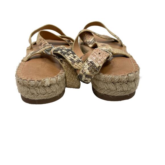 Madewell | Malia Espadrille Sandal in Snake Embossed Leather - Picture 6 of 10